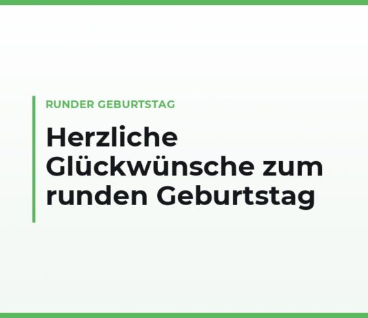 Herzliche Glückwünsche zum runden Geburtstag für eine Frau — vom Ehemann, von den Kindern, von der besten Freundin